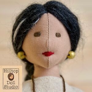 Fabric Doll "Amy" Handmade Textile Cloth Heirloom Primitive Doll
